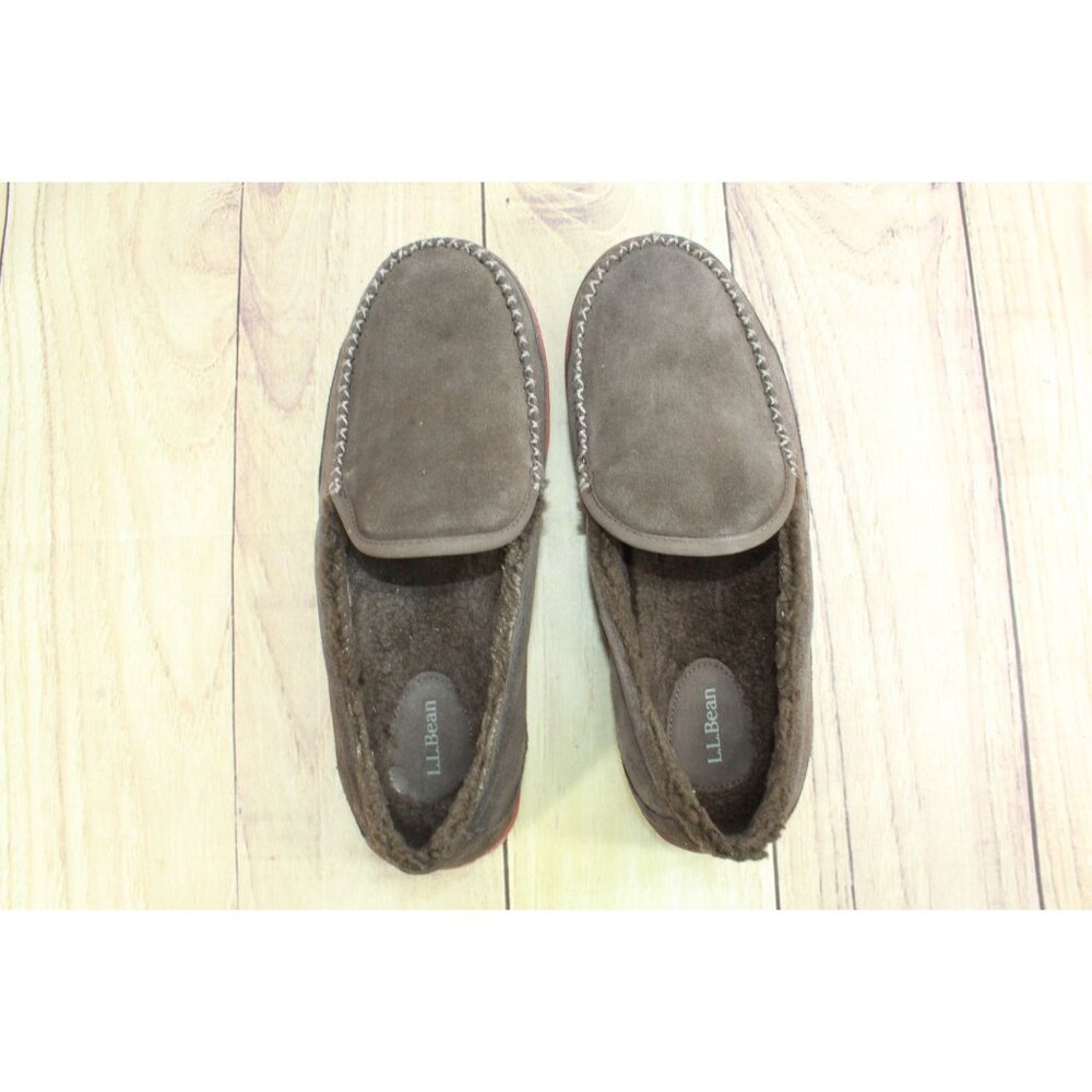 LL Bean Mountain Slippers Fleece Lined Brown Size 10 M - Picture 8 of 9